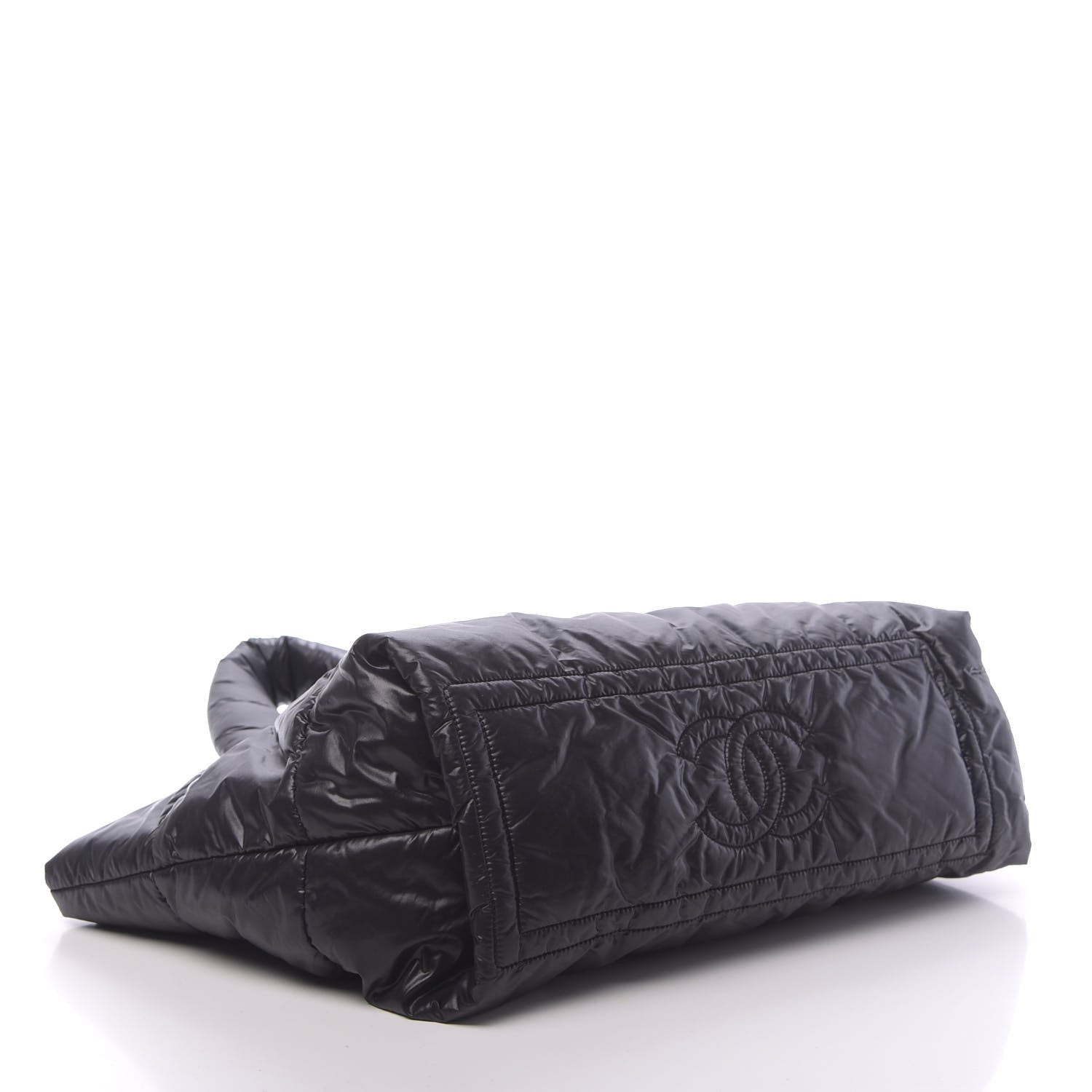 Chanel Nylon Quilted Medium Coco Cocoon Reversible Tote Black 6 of 19