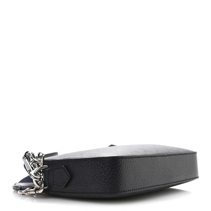 Gucci GG Supreme Monogram Textured Dollar Calfskin Web Ophidia Wristlet Shoulder Bag Black Blue 4 of 10