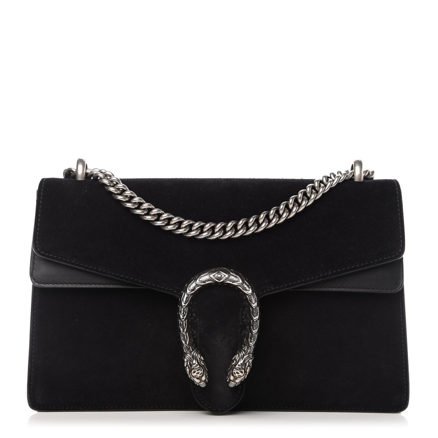 Gucci Suede Small Dionysus Shoulder Bag Black 1 of 10