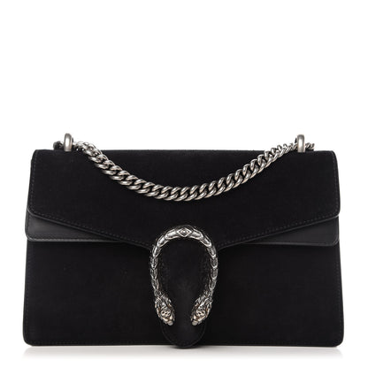 Gucci Suede Small Dionysus Shoulder Bag Black 1 of 10