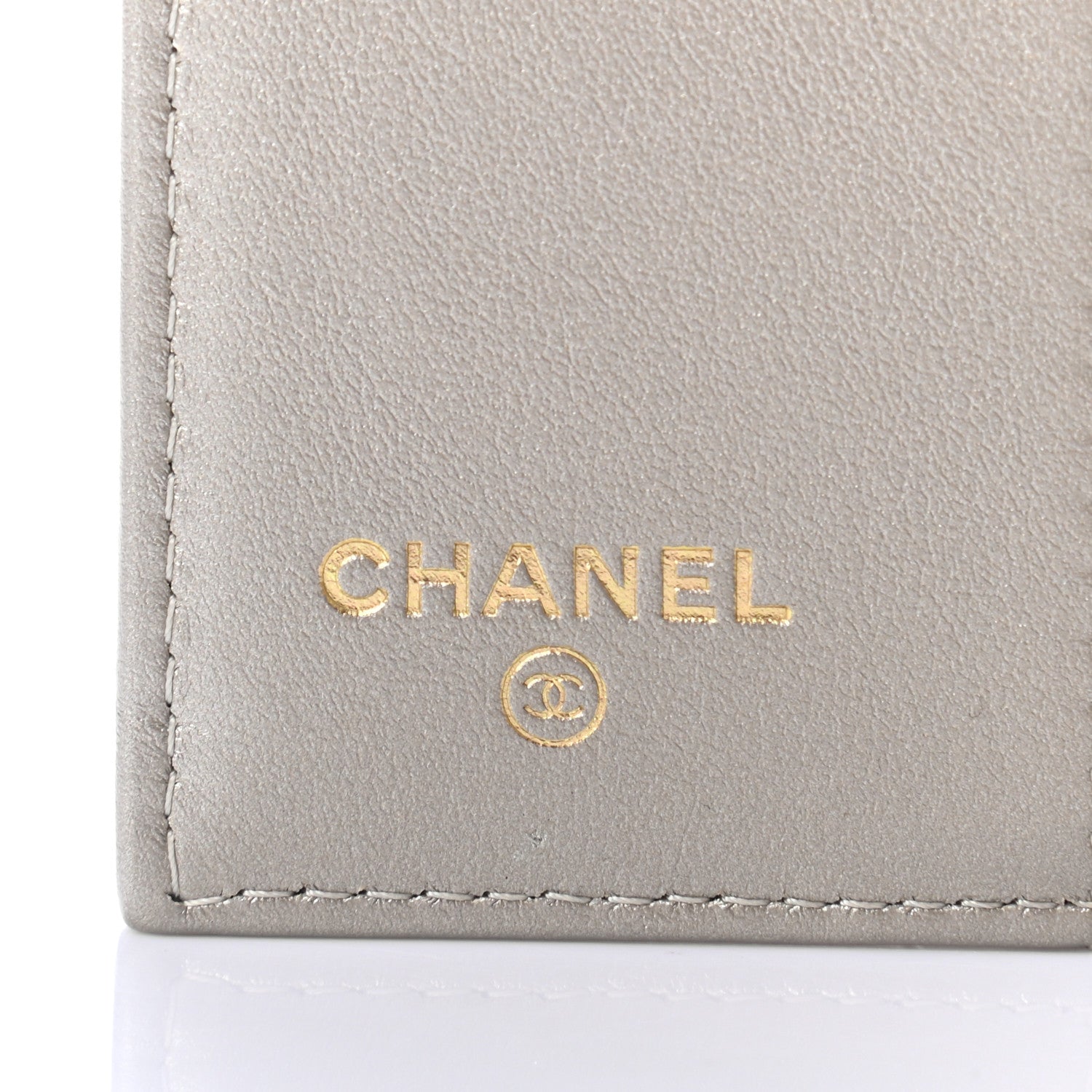 Chanel Metallic Aged Calfskin Quilted Reissue Compact Wallet Gold 6 of 7