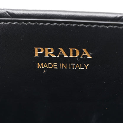 Prada Soft Calfskin Triangolo Symbole Embossed Mini Tote Black 6 of 10