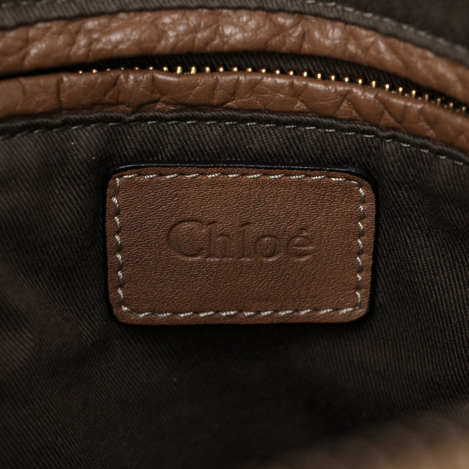 Chloe Calfskin Medium Marcie Satchel Barbour Khaki 5 of 14