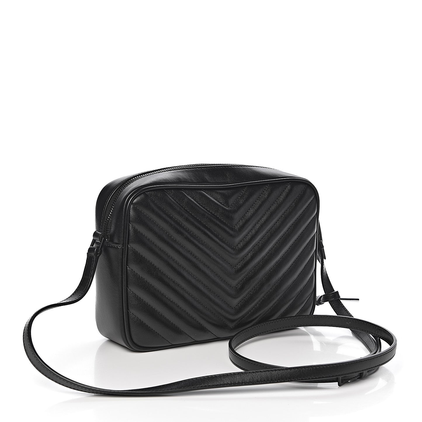 Calfskin Matelasse Monogram Lou Camera Bag Black
