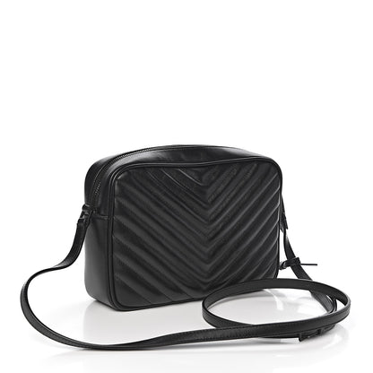 Saint Laurent Calfskin Matelasse Monogram Lou Camera Bag Black 3 of 10