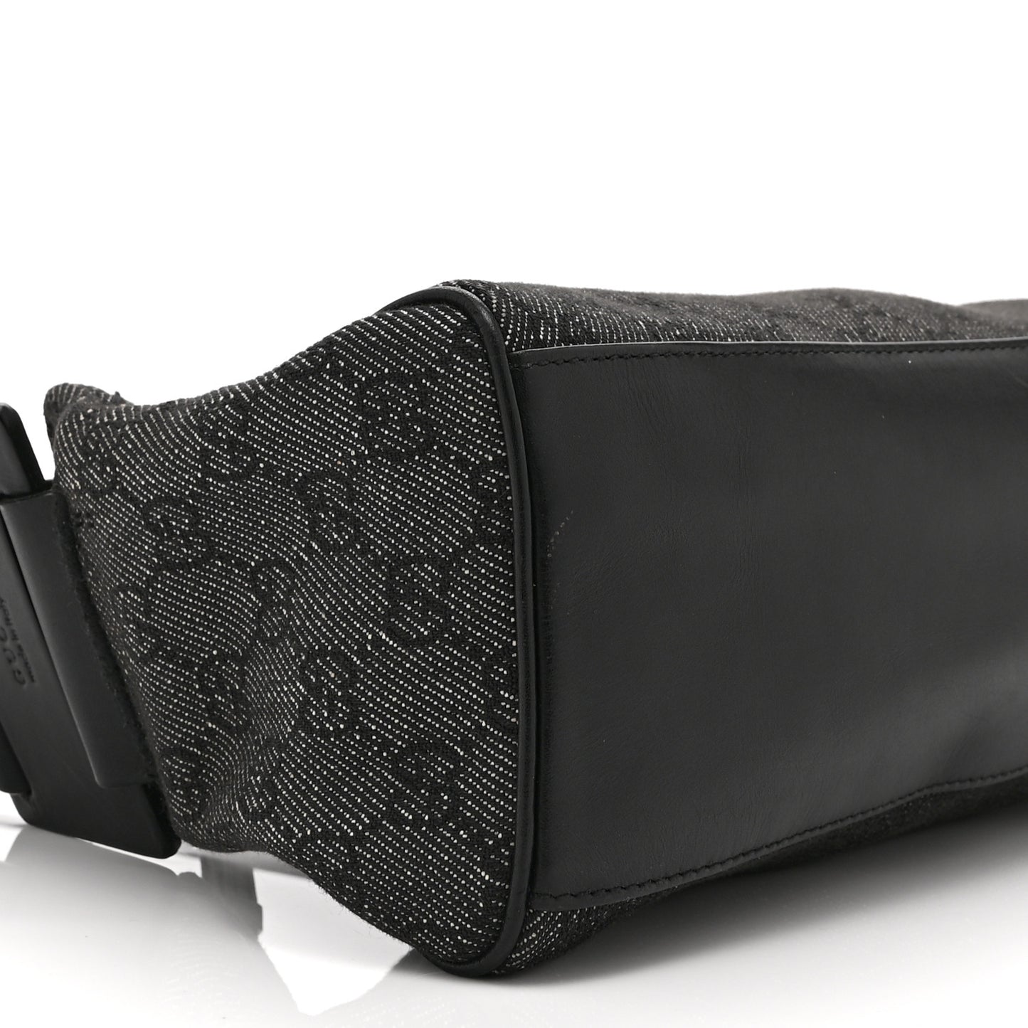 Denim Monogram GG Signature Shoulder Bag Black