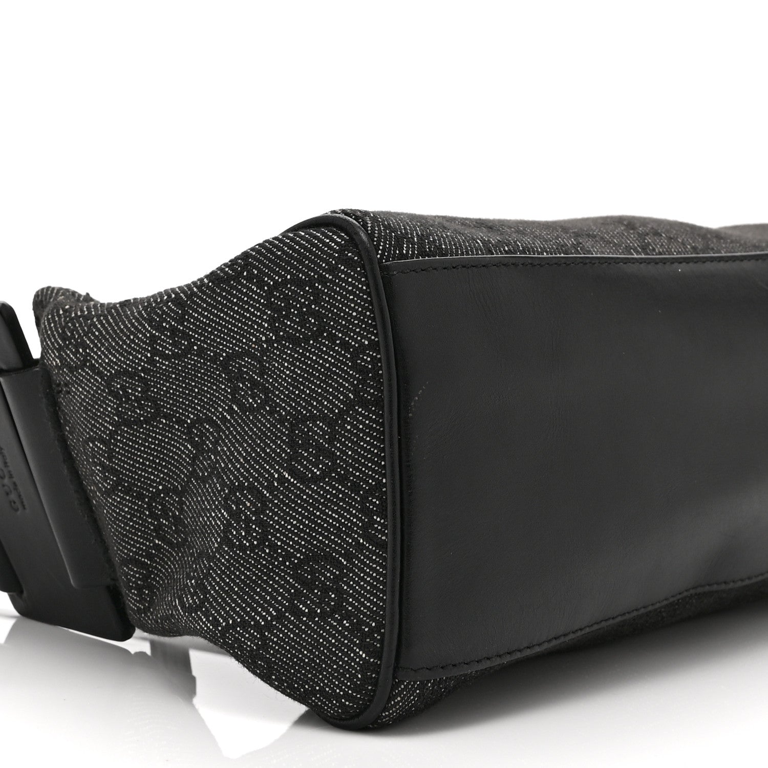 Gucci Denim Monogram GG Signature Shoulder Bag Black 9 of 10