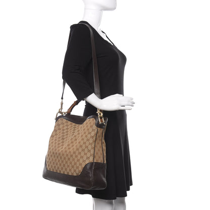 Gucci Monogram Medium Diana Bamboo Shoulder Bag Dark Brown 2 of 11