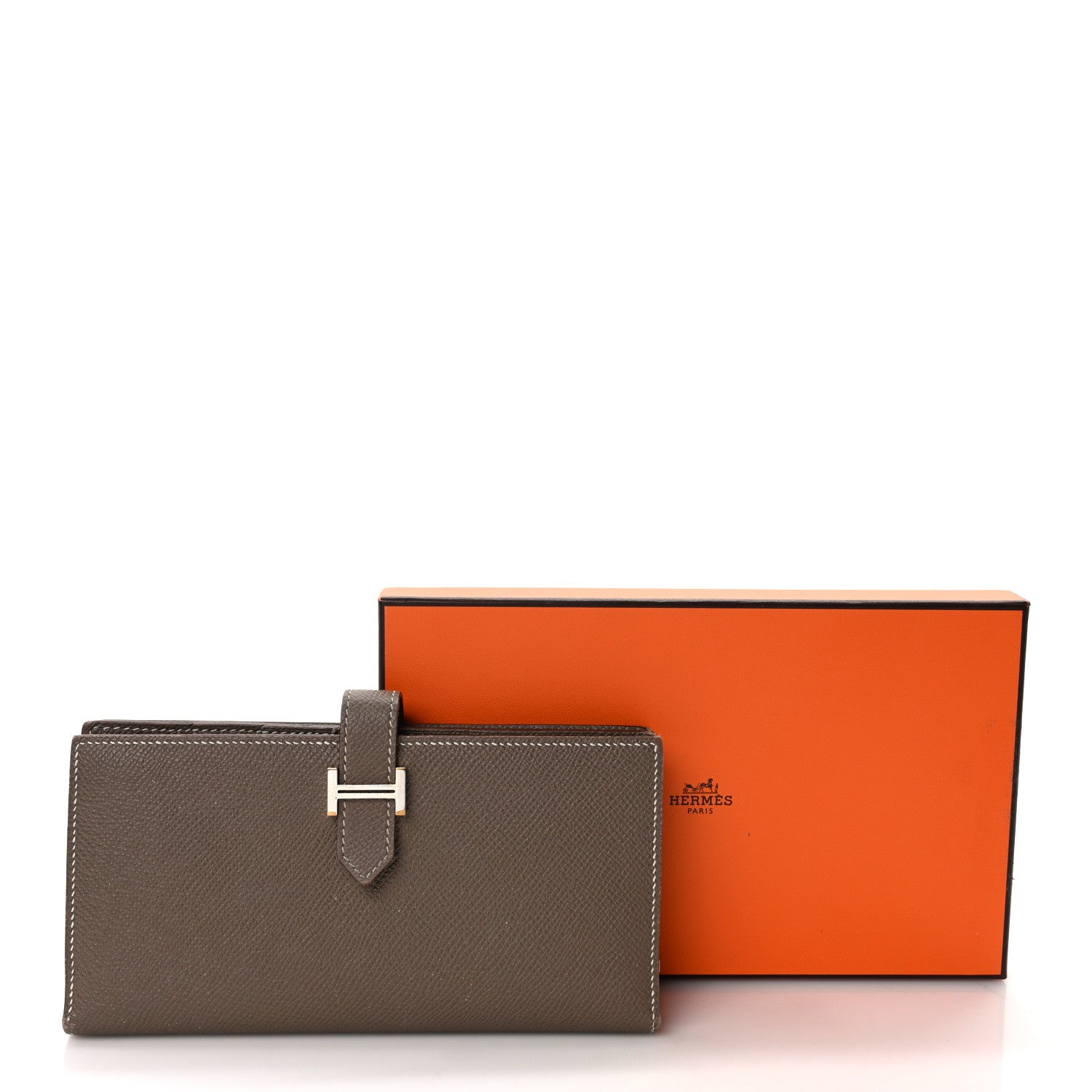 Hermes Epsom Bearn Gusset Wallet Etoupe 3 of 9