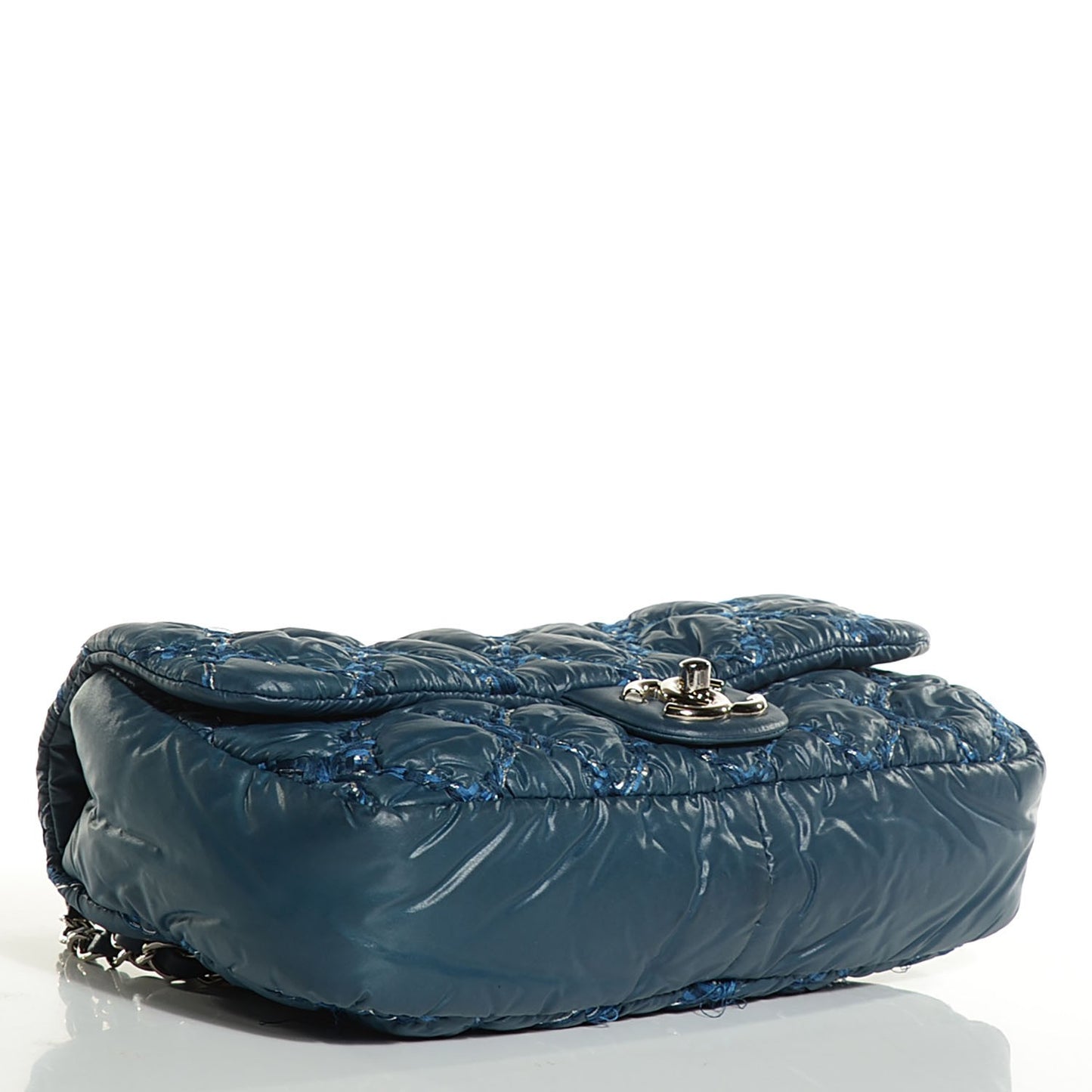 Nylon Quilted Tweed on Stitch Medium Bubble Flap Blue