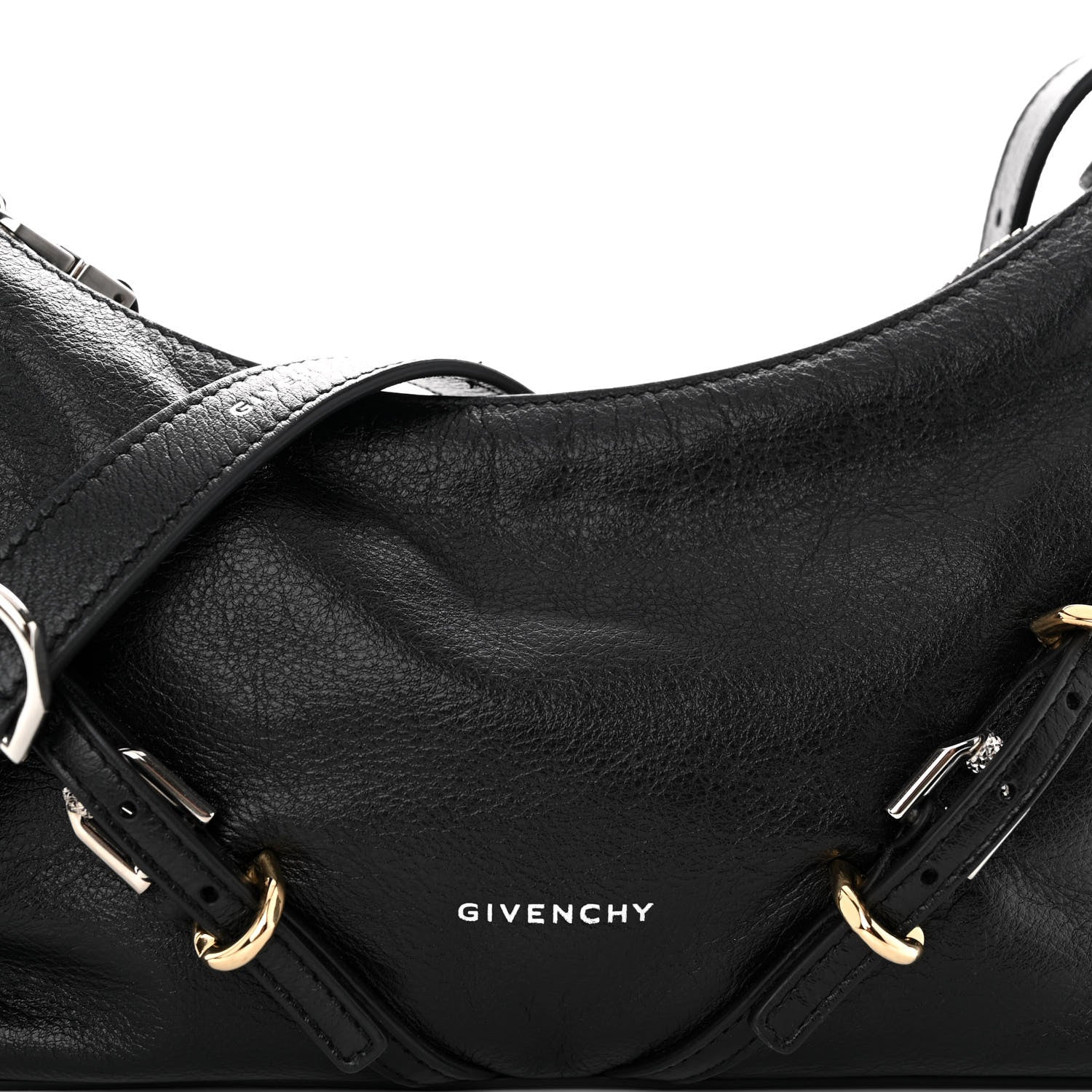 Givenchy Tumbled Calfskin Mini Voyou Boyfriend Party Bag Black 8 of 10