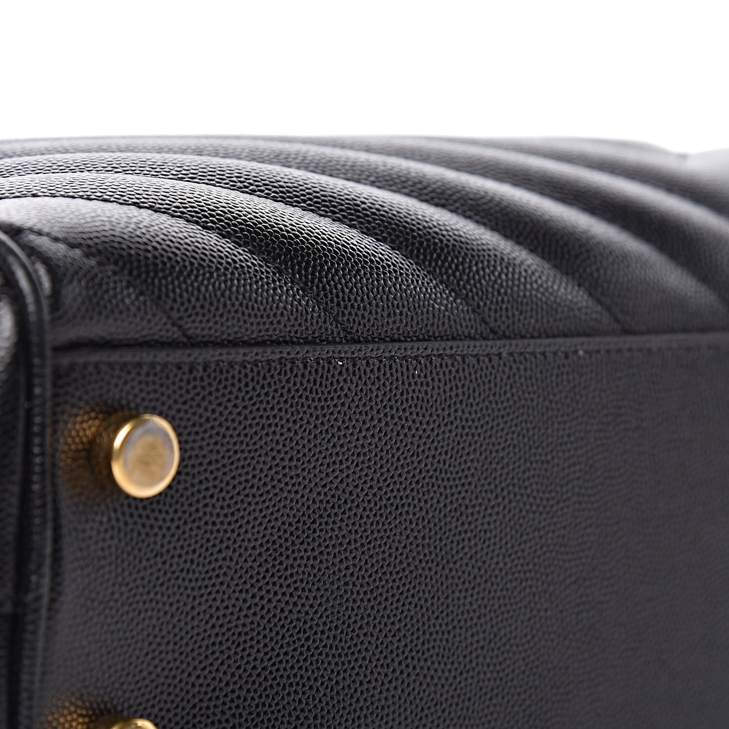 Grain De Poudre Matelasse Chevron Monogram Shopping Bag Black