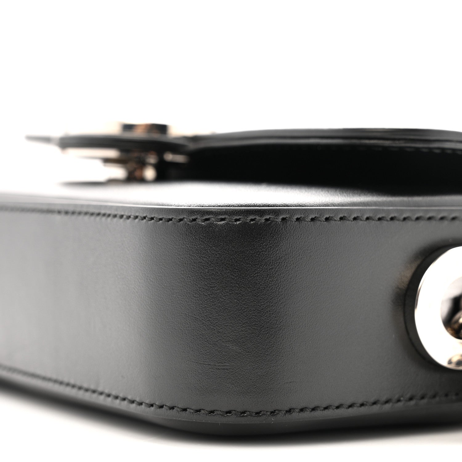 Gucci Senna Calfskin Petite GG Top Handle Shoulder Bag Black 10 of 13