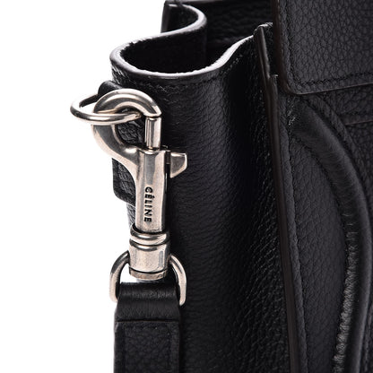 Celine Drummed Calfskin Nano Luggage Black 8 of 8