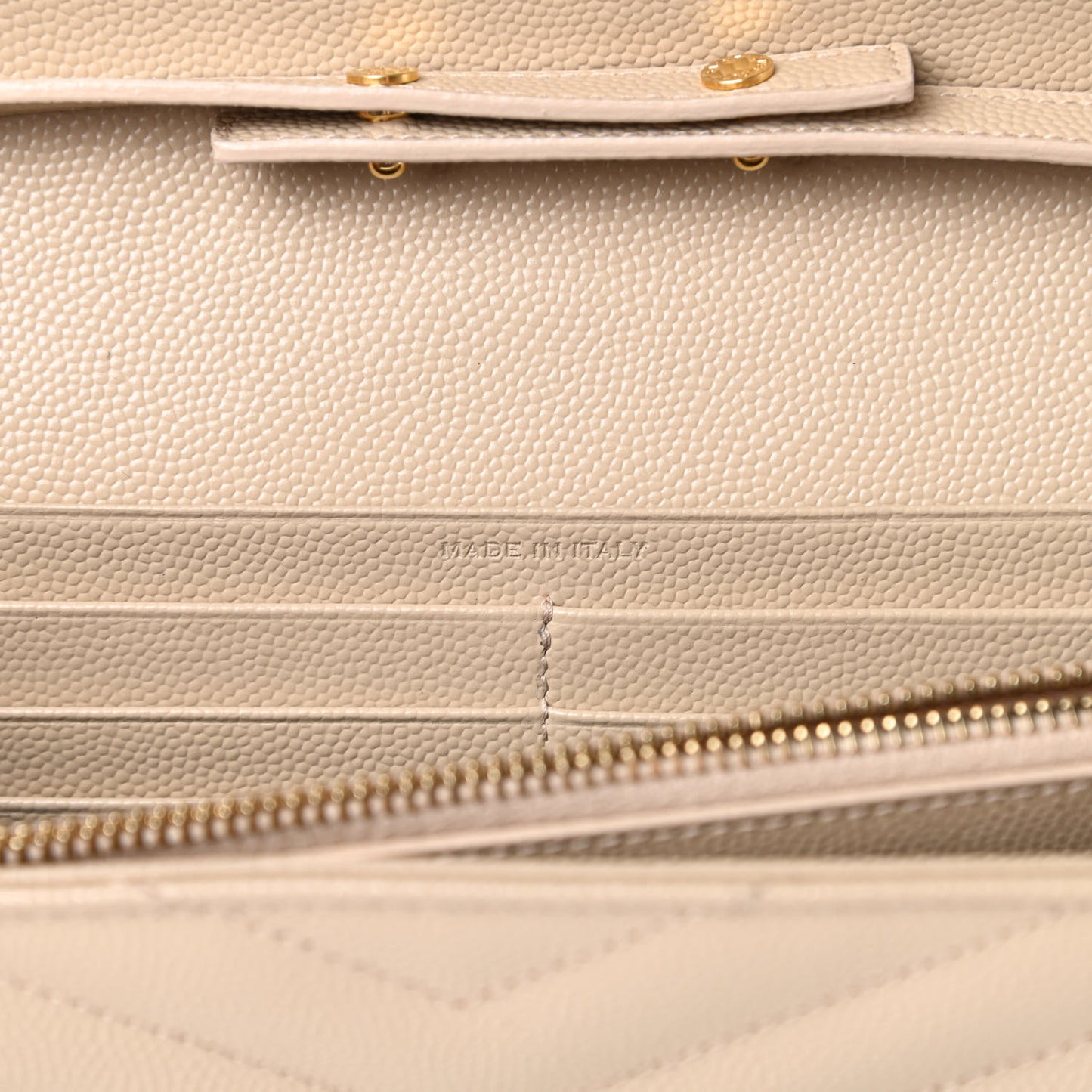Grain De Poudre Matelasse Chevron Monogram Chain Wallet Nude Powder