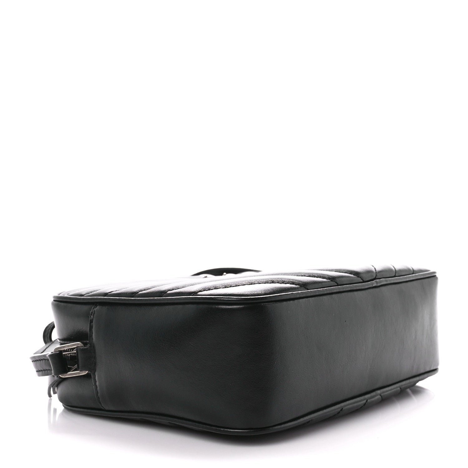 Saint Laurent Calfskin Matelasse Monogram Lou Camera Bag Black 4 of 12