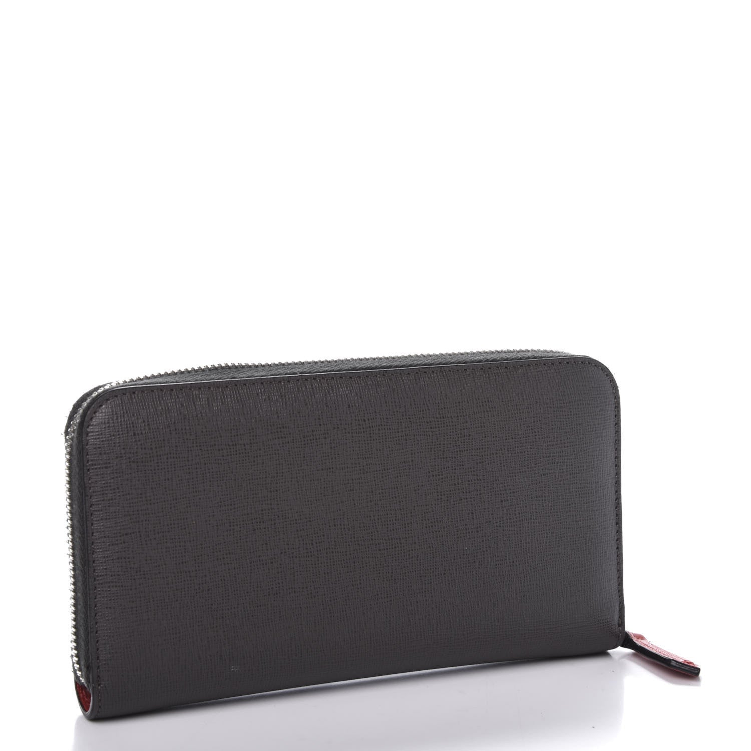 Fendi Vitello Elite Monster Eyes Studded Zip Around Wallet Carbone White Multicolor 3 of 11