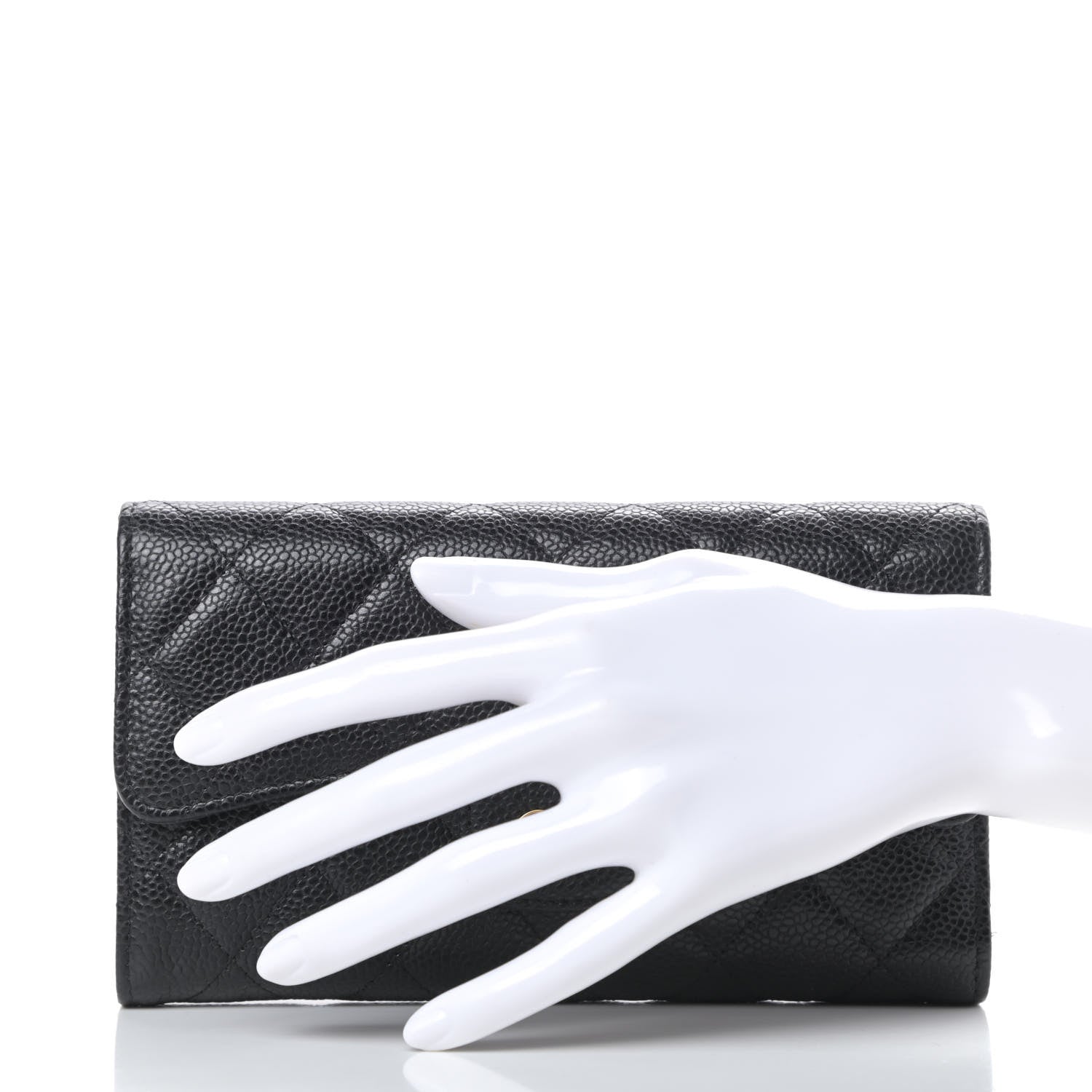 Chanel Caviar Quilted Large Flap Wallet Black 2 of 10