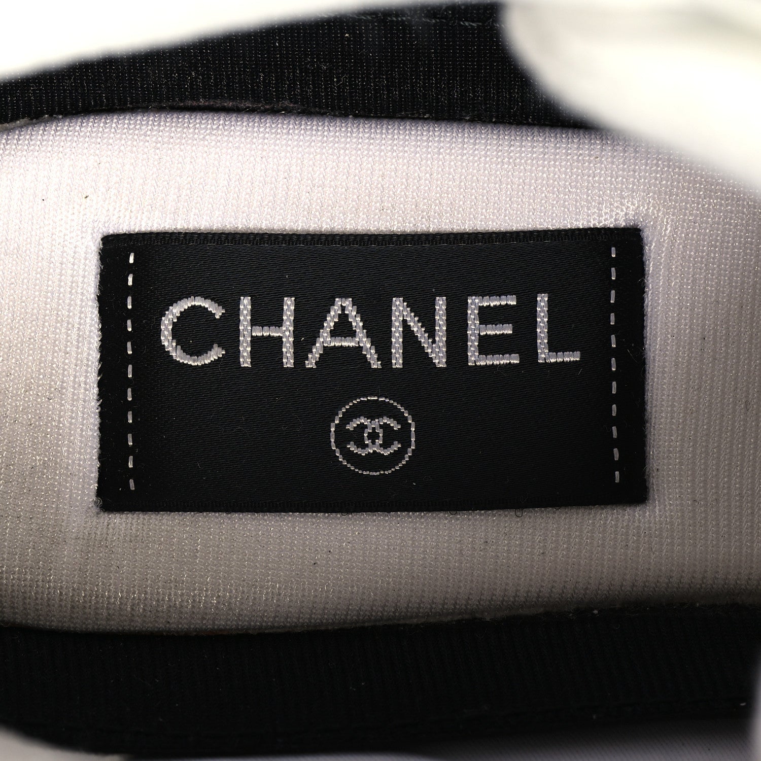 Chanel Suede Calfskin Fabric CC Sneakers 40 White 7 of 11