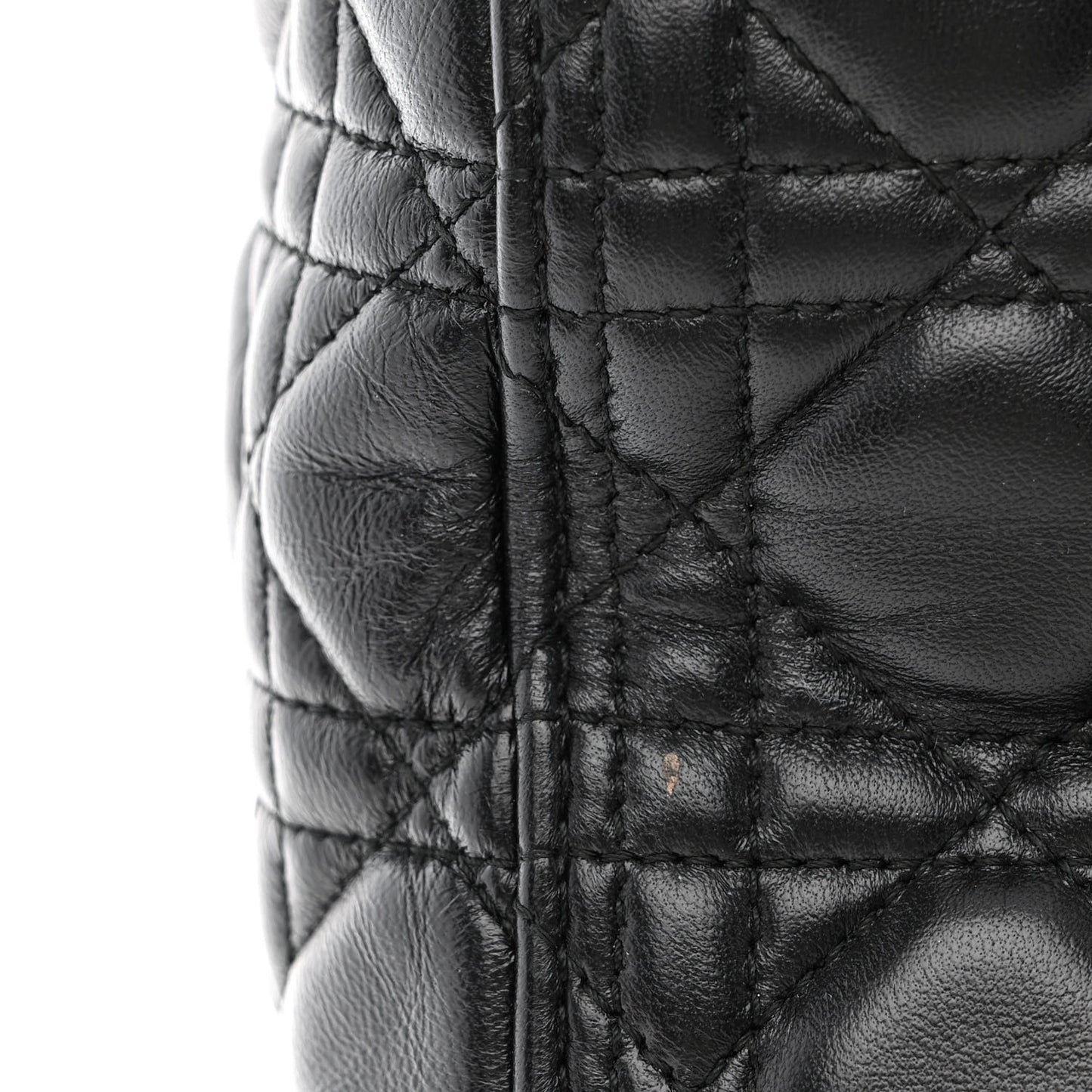 Lambskin Cannage Large Lady Dior Black