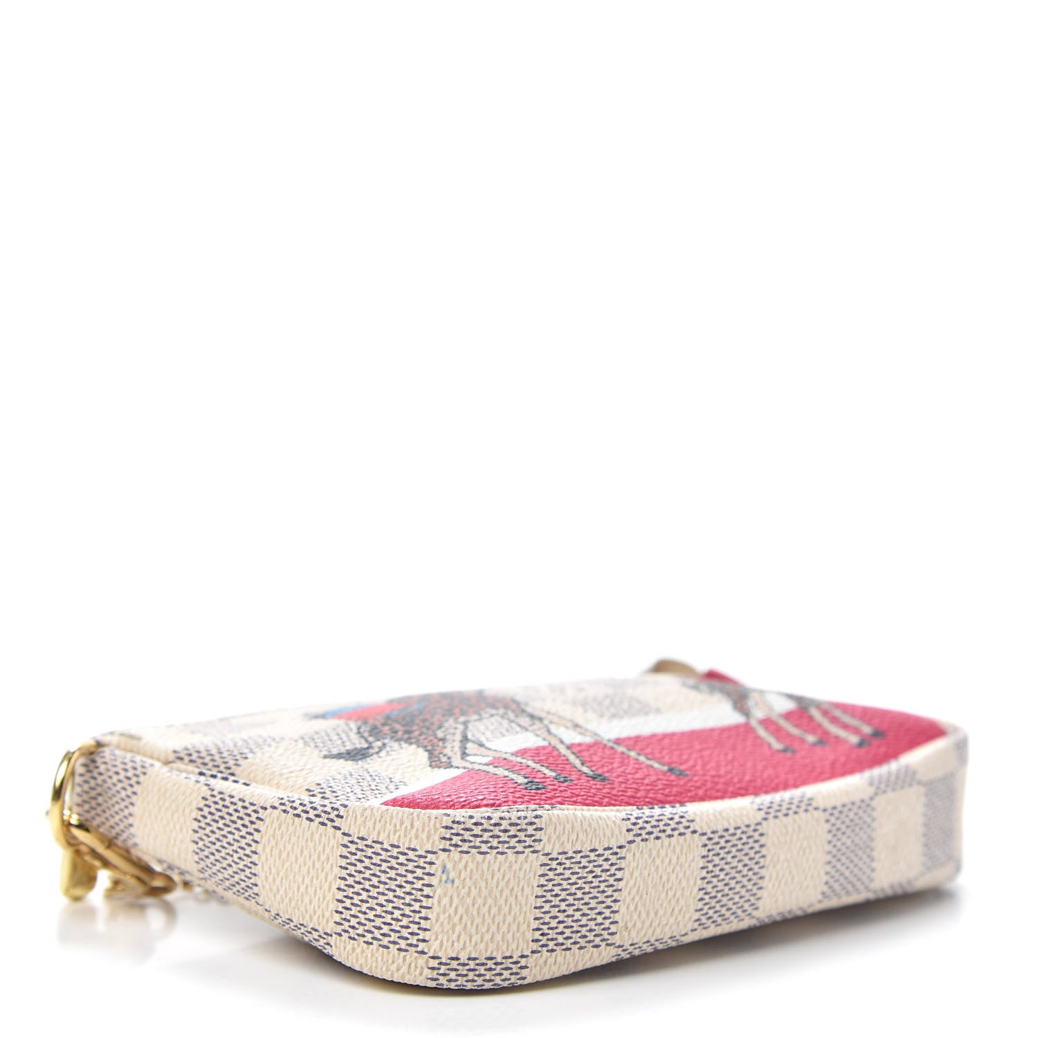 Louis Vuitton Damier Azur 2017 Christmas Animation Mini Pochette Accessories 4 of 11