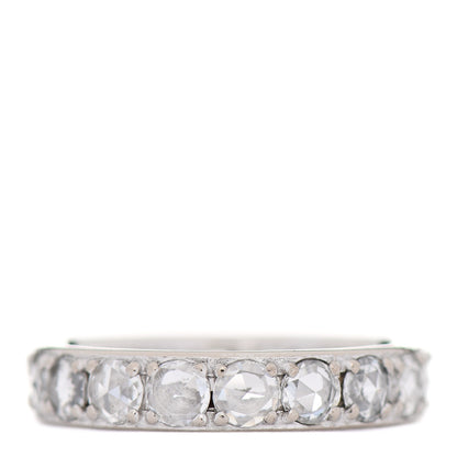 Tiffany 18K White Gold Diamond Metro Rose Cut Eternity Band Ring 48 4.5 3 of 6