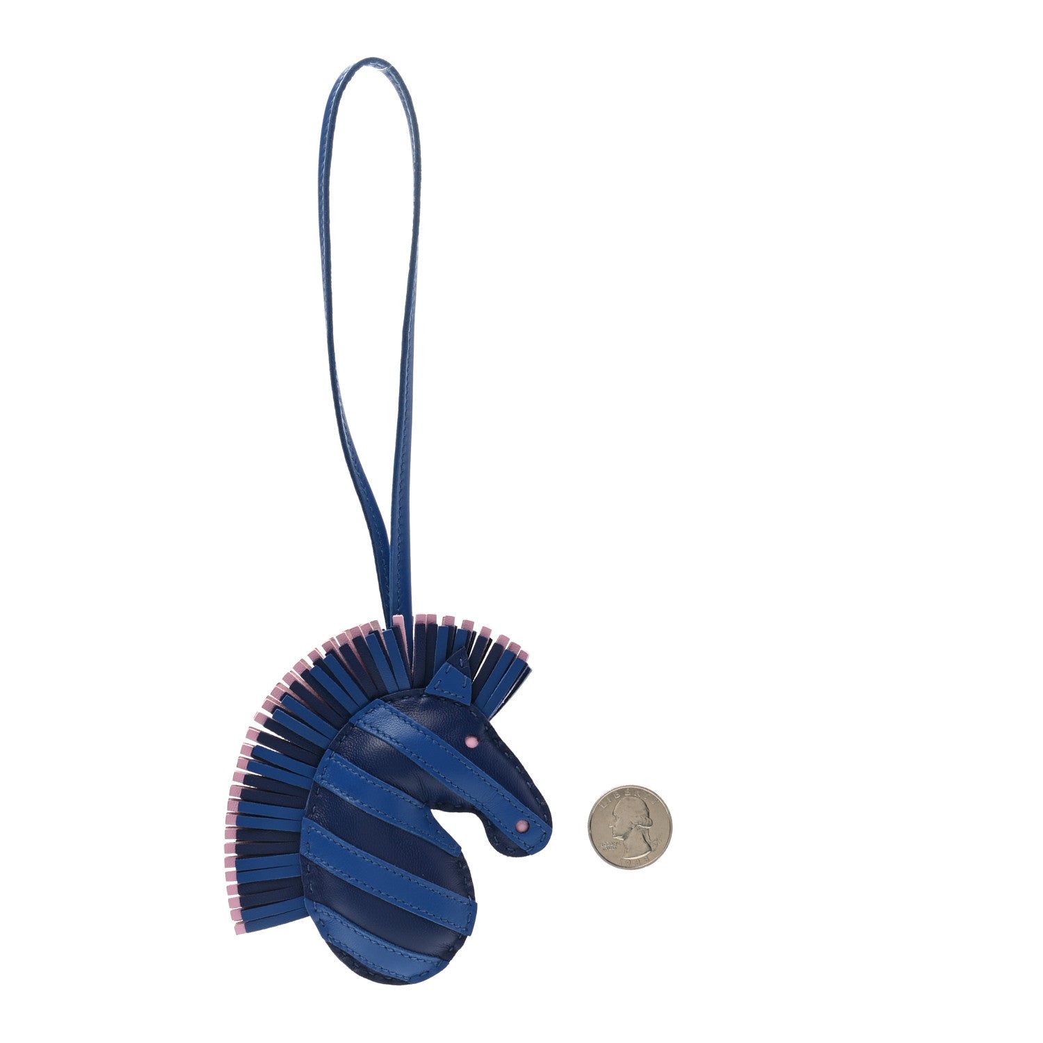 Hermes Milo Lambskin Geegee Savannah Bag Charm Bleu Saphir Bleu France Mauve Sylvestre 2 of 4