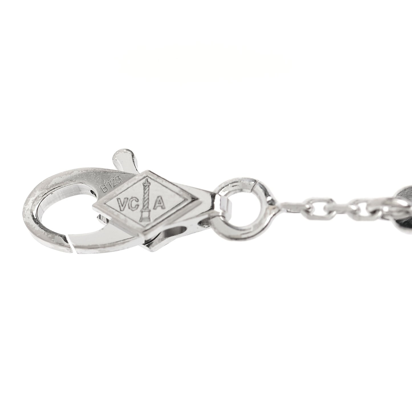 18K White Gold Diamond Sweet Alhambra Bracelet