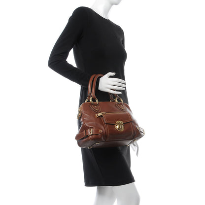 Marc Jacobs Calfskin Elise Satchel Brown 2 of 10