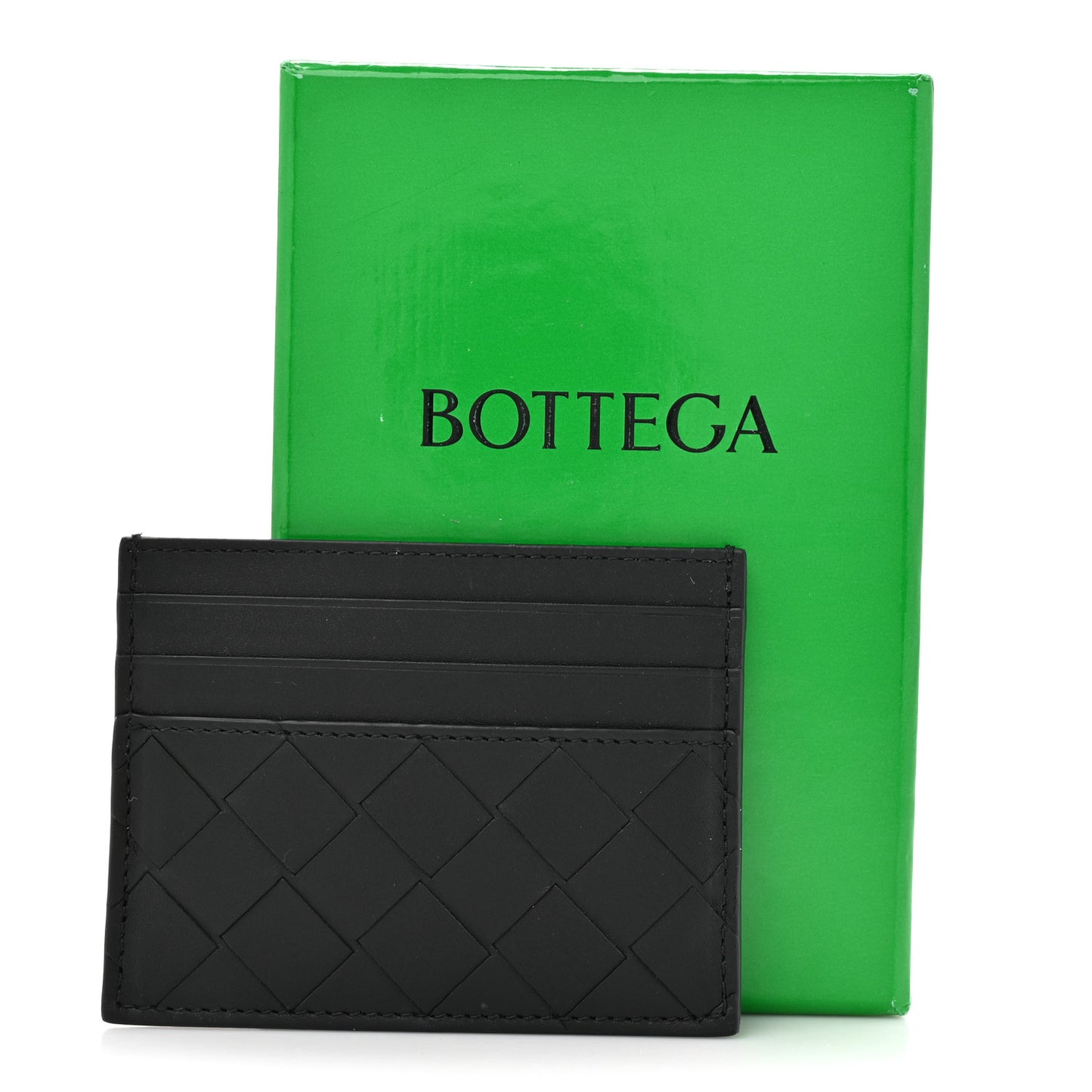 Nappa Intrecciato Card Holder Black
