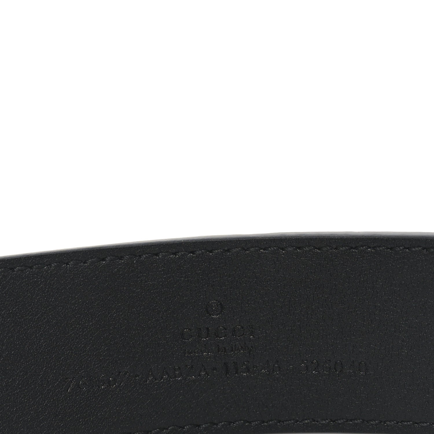 Gucci Piuma Calfskin Jumbo GG Embossed 35mm Belt 115 46 Black 5 of 5