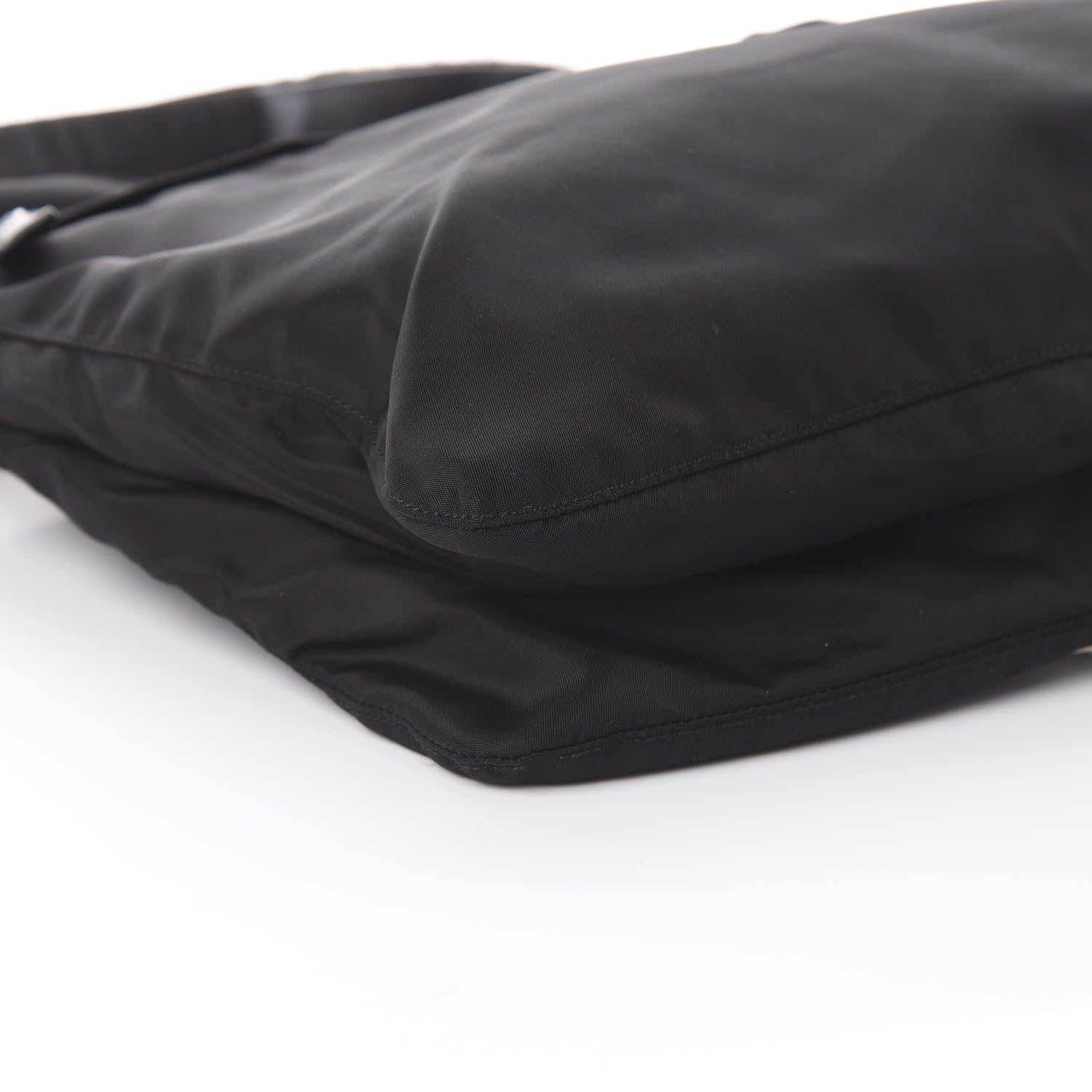 Prada Nylon Flat Messenger Bag Black 6 of 9
