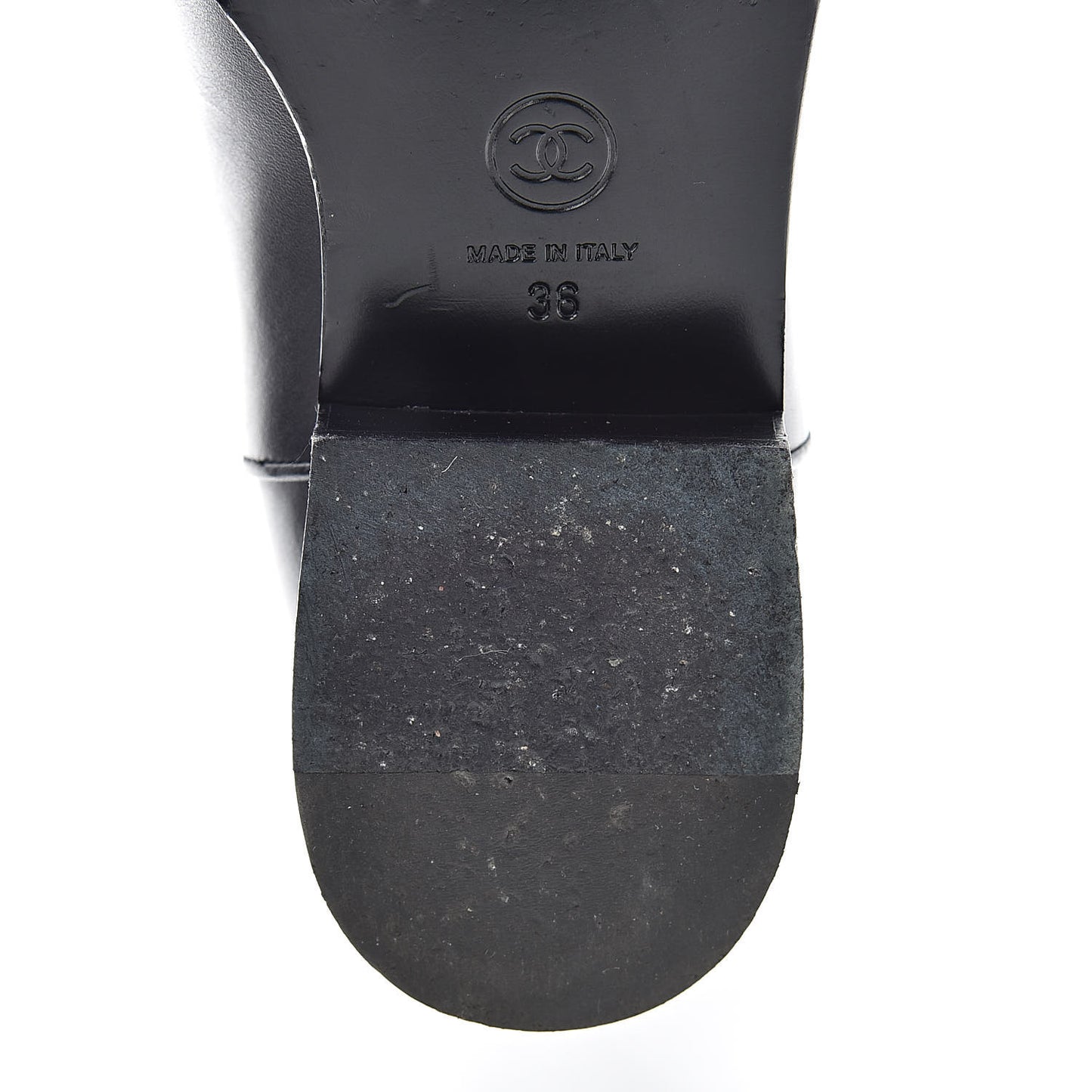 Calfskin Ascot High CC Boots 36 Black