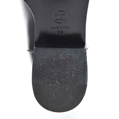 Chanel Calfskin Ascot High CC Boots 36 Black 13 of 16