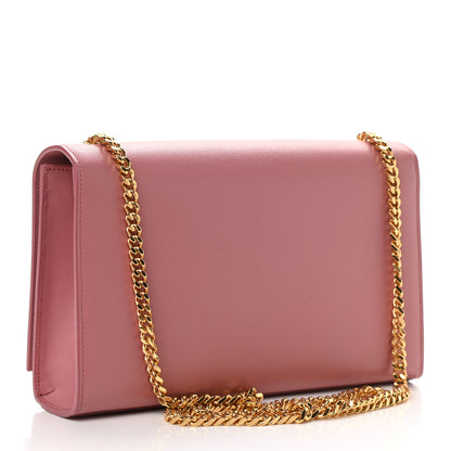 Saint Laurent Grain De Poudre Medium Classic Monogram Kate Satchel Dark Rose 2 of 8