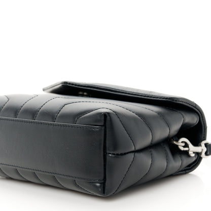 Saint Laurent Calfskin Y Quilted Monogram Toy Loulou Crossbody Bag Black 11 of 11