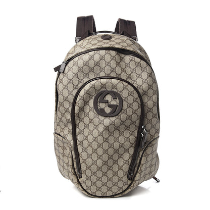 Gucci GG Plus Monogram Interlocking G Medium Backpack Dark Brown 1 of 9
