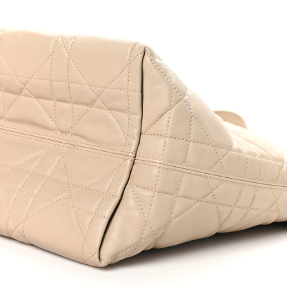 Christian Dior Calfskin Macrocannage Medium Toujours Vertical Tote Powder Beige 10 of 11