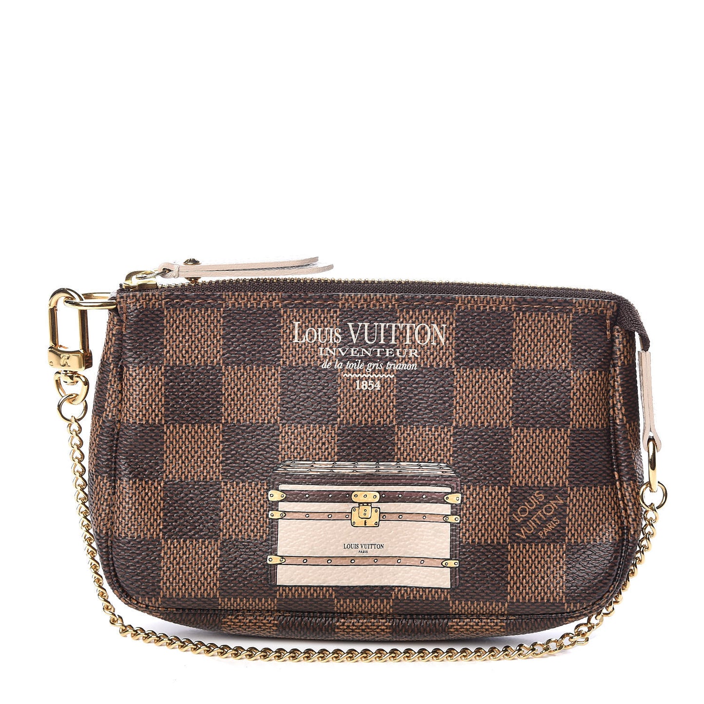 Damier Ebene Trunks and Locks Mini Pochette Accessories