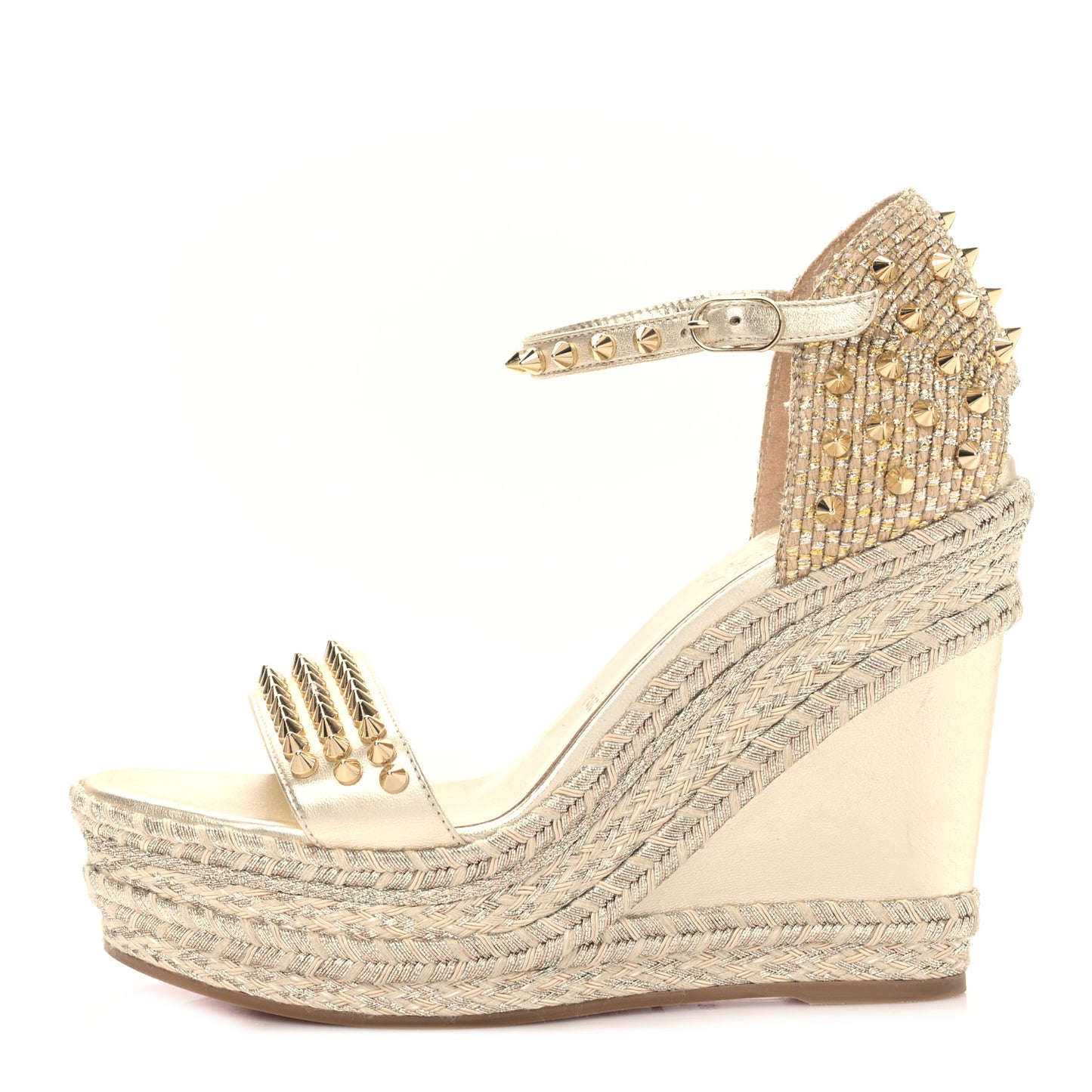 Nappa Metallic Madmonica 120 Wedge Sandals 38 Gold