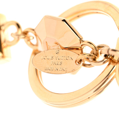 Louis Vuitton Metal LV Facettes Bag Charm Key Holder Gold 4 of 5