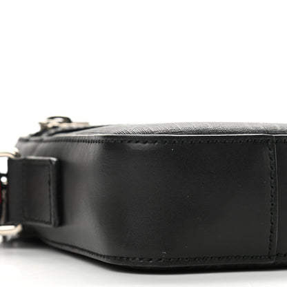 Gucci GG Supreme Monogram Appia Calfskin Web Small Camera Messenger Bag Black Grey 9 of 14