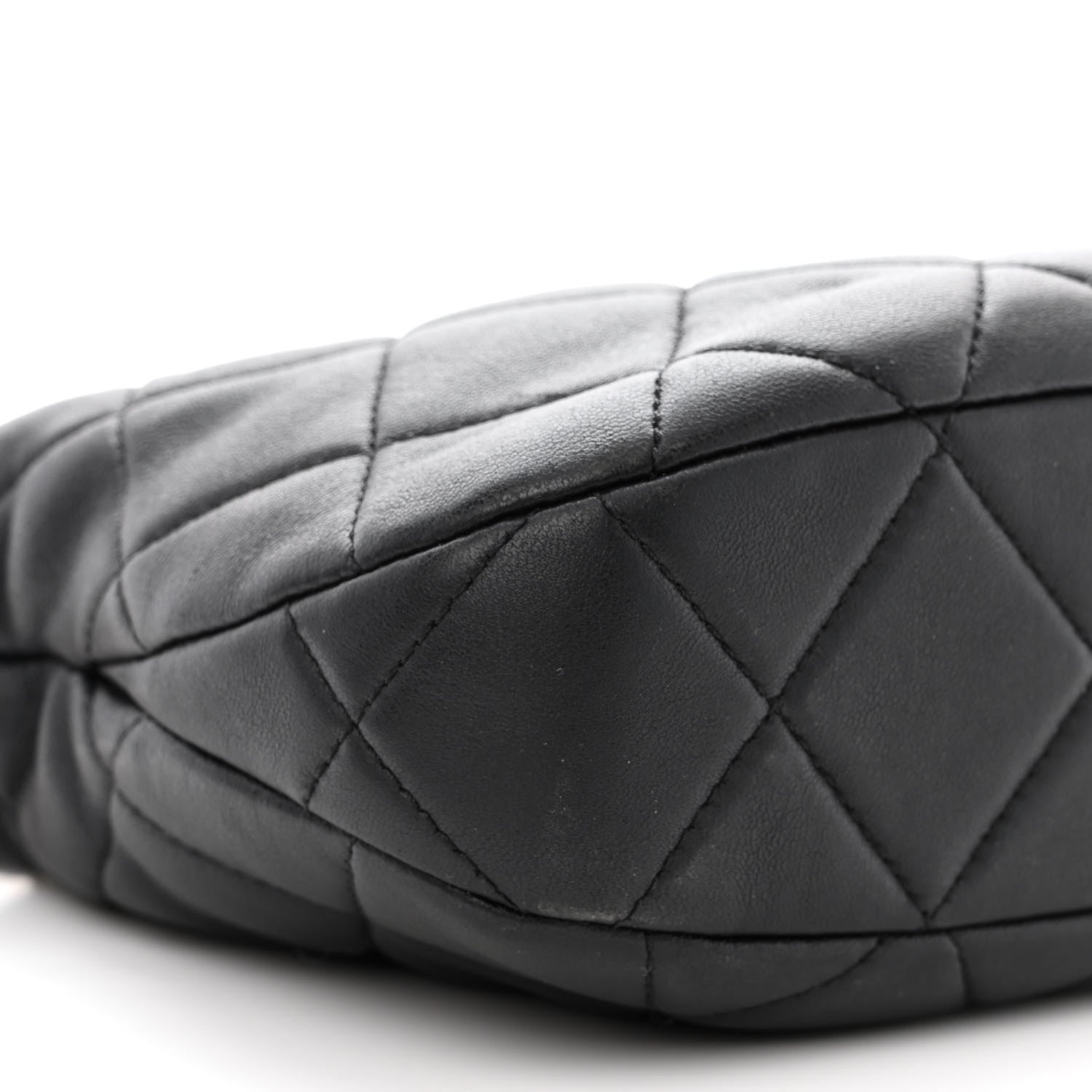 Chanel Lambskin Quilted CC Chain Hobo Black 9 of 10