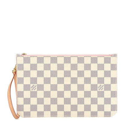 Louis Vuitton Damier Azur Neverfull MM GM Pochette Rose Ballerine 1 of 7