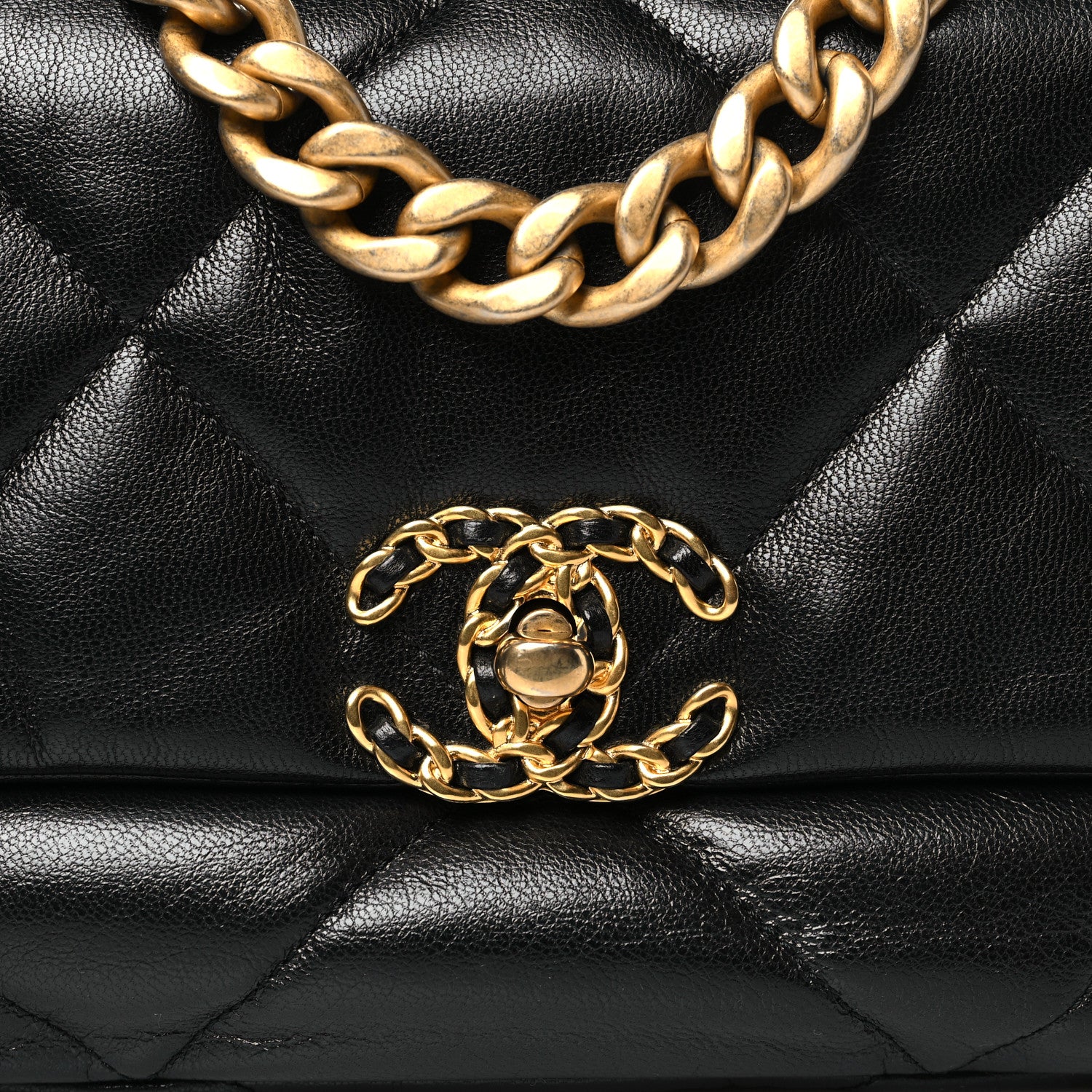 Chanel Goatskin Quilted Medium Chanel 19 Flap Black 8 of 10