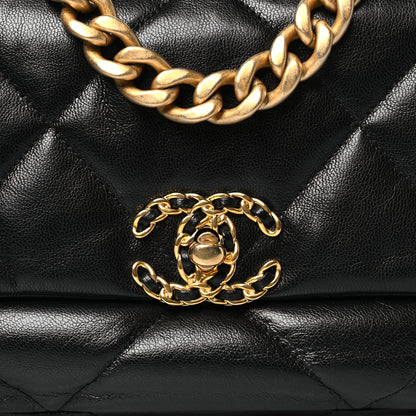 Chanel Goatskin Quilted Medium Chanel 19 Flap Black 8 of 10