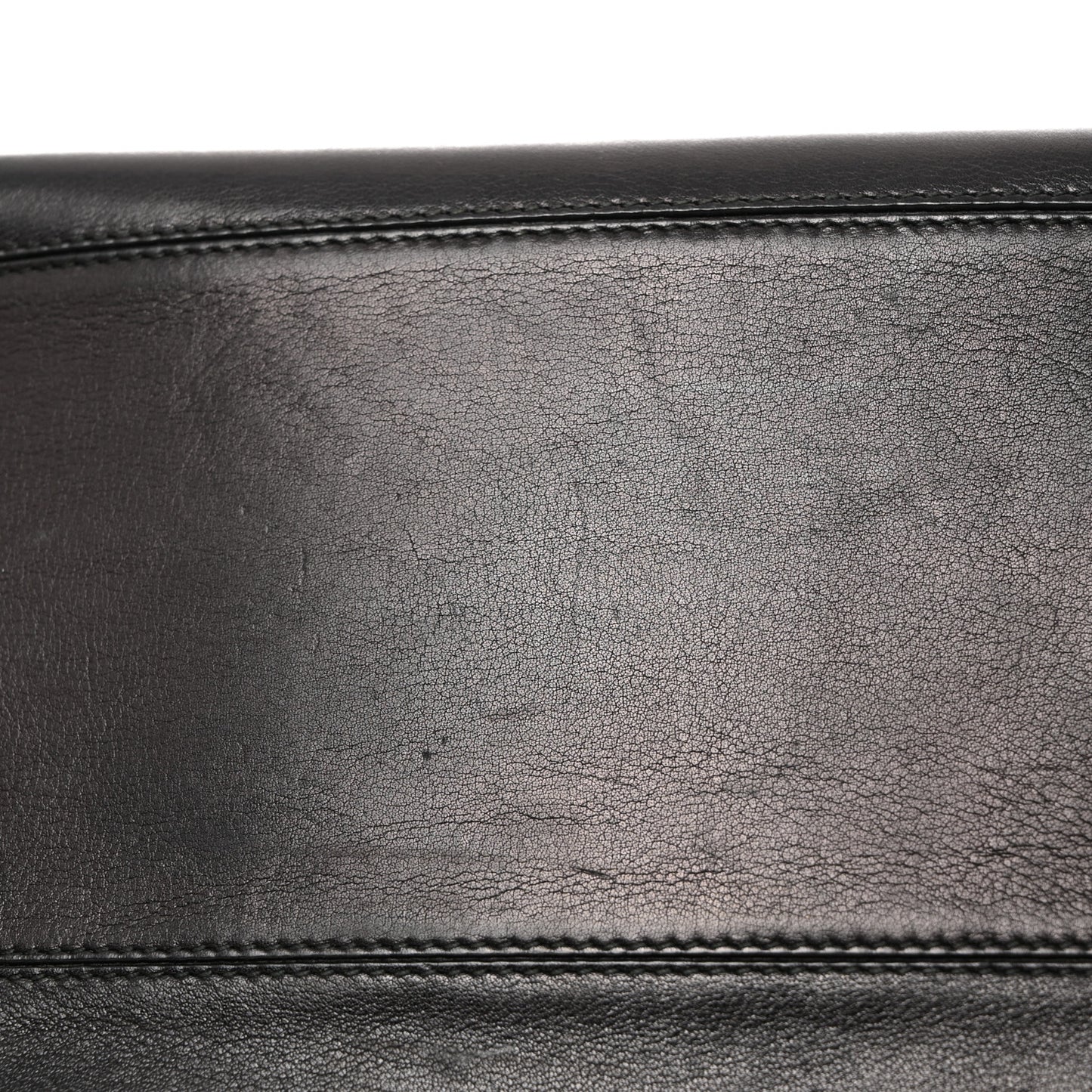 Calfskin Sofia Rainbow Top Handle Bag Black