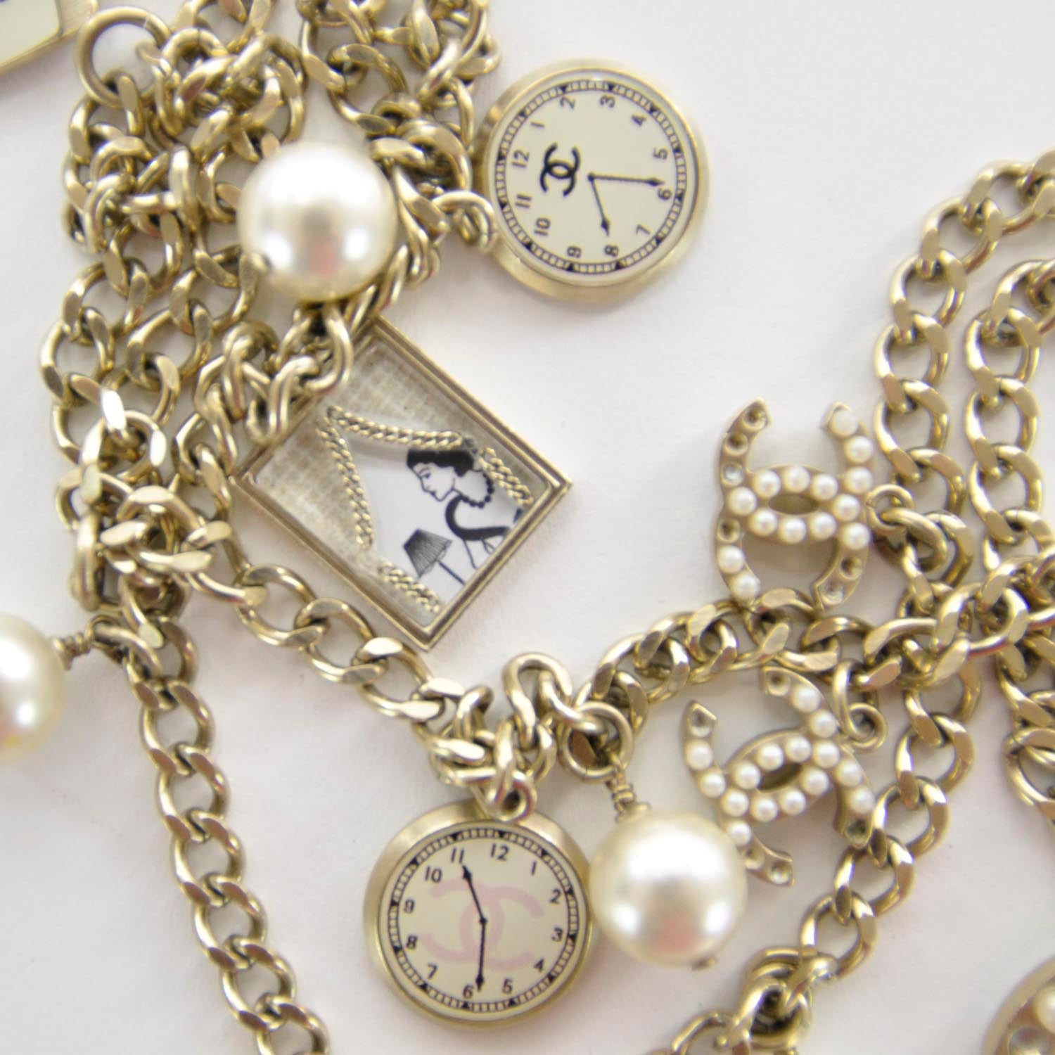 Chanel Pearl Clock CC Charms Coco Time Belt Gold 5 of 5
