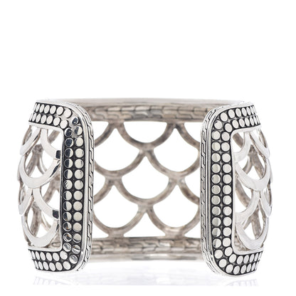 John Hardy Sterling Silver 18K Yellow Gold Naga Scaled Wide Cuff Bracelet 3 of 4