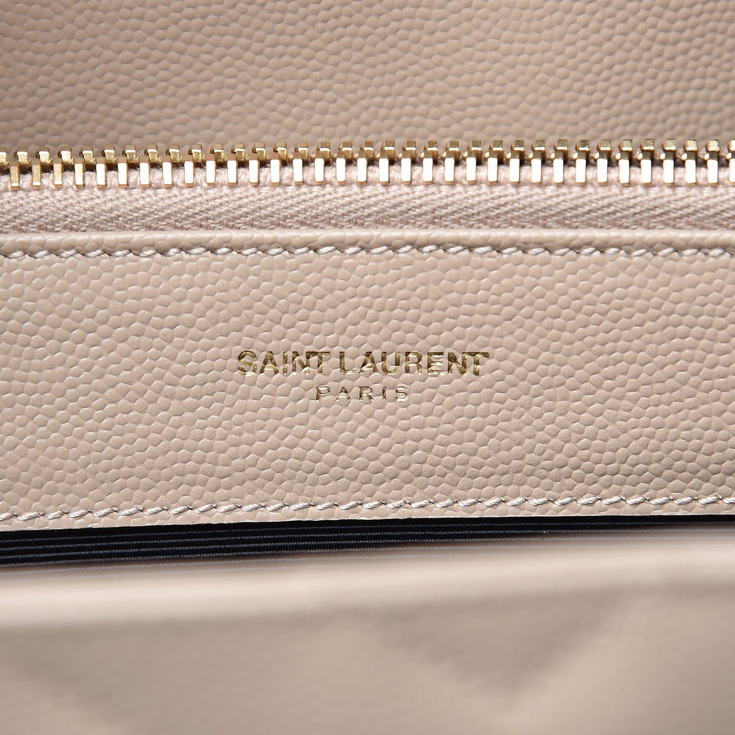 Saint Laurent Grain De Poudre Matelasse Chevron Monogram Shopping Bag Nude Powder 6 of 7